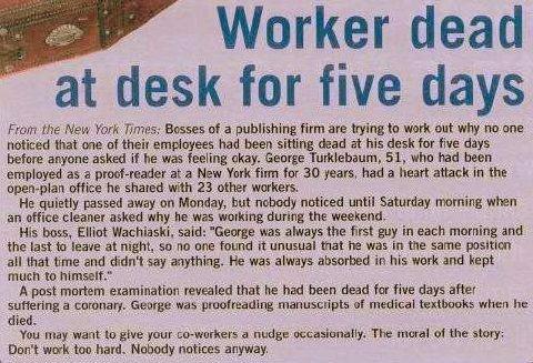 worker dead at desk